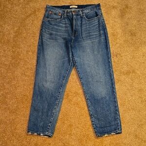 Madewell Women's Blue Wash Mom Jeans 100% Cotton Size 30